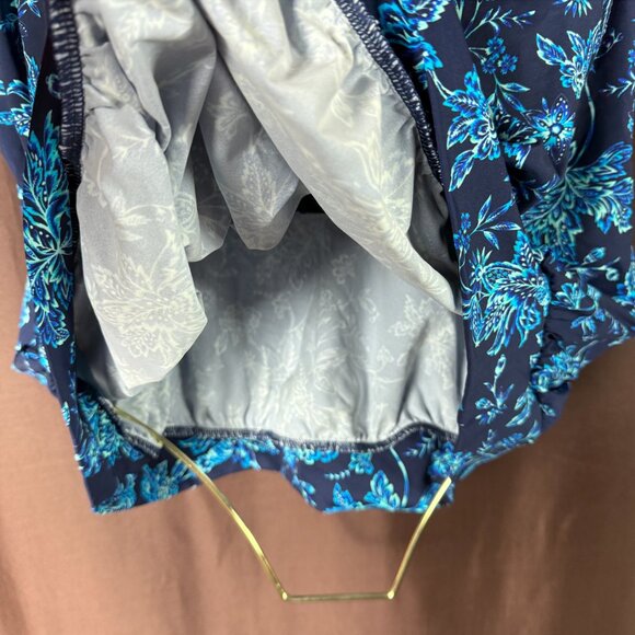 Lands' End Women's 14-18W LONG Blouson Tankini Chlorine Resistant Swimsuit Top D - Picture 5 of 12